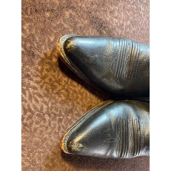 Dos De Oro  Cowboy Black Cowhide‎ Leather Boots, men\'s main image 10